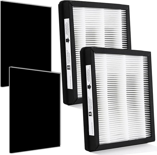 2-Packs Replacement Idylis Air Purifier Hepa Filters B (2 HEPA + 2 Carbon filters),Fit for Idylis Air Purifiers AC-2125,AC-2126,IAP-10-150,iap-10-125,Model #iaf-h-100b,ac2126,ac2125,type b