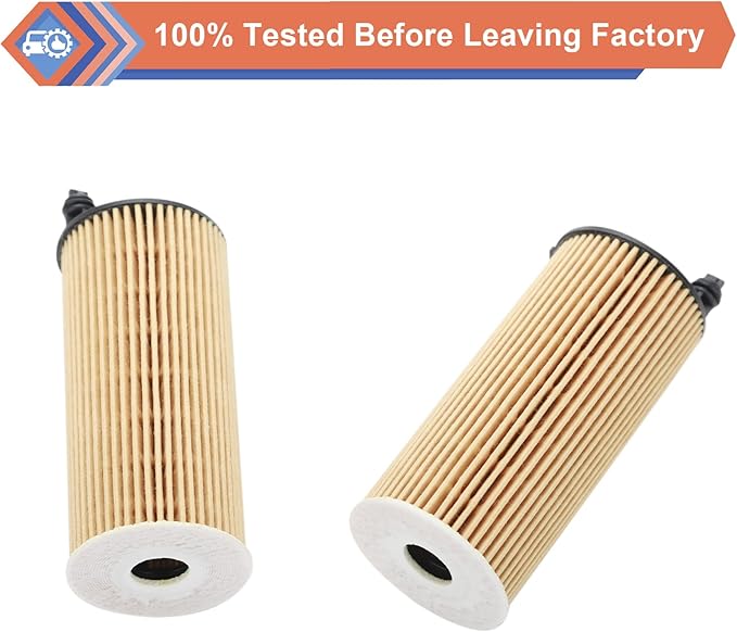 2 Pcs Oil Filter Compatible With 2016-2023 118i 230i 330i 430i 530i 740e X3 X4 Z4 GR Supra, Replace#HU6014Z, HU6014/1Z, 11428575211