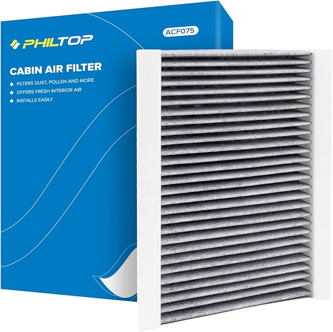PHILTOP Cabin Air Filter w/Activated Carbon, Compatible with CF11810 Jeep Compass 2017-2026, Renegade 2015-2023, Fiat 500X, 500L, Dodge Hornet, Alfa Romeo Tonale, HEPA Filtration