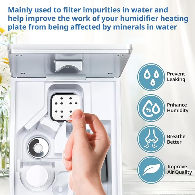 Humidifier Mineral Absorption Pad 20 Pack, Replacement Filter Compatible with LEVOIT LV600S, LV600HH, OasisMist450S Humidifiers