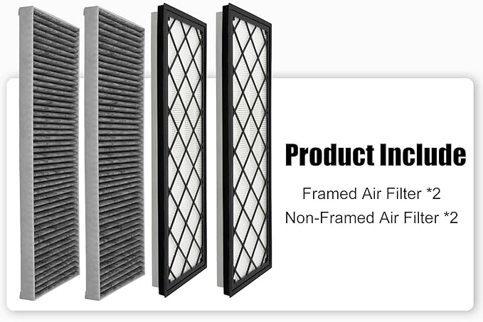 Sporacingrts Tesla Model Y Cabin Air Filter HEPA Air Intake Filter with Activated Carbon for Tesla Model Y 2020-2023 Model Y Accessories (4 PCS)