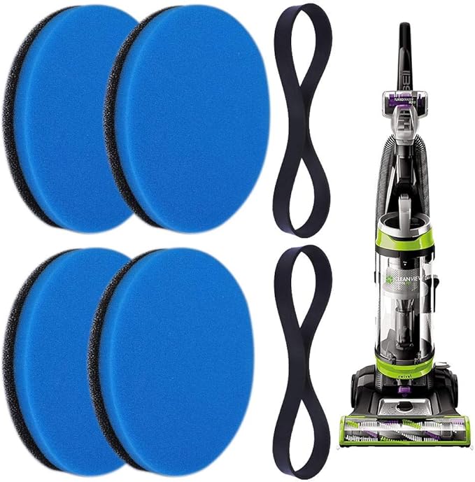 KEEPOW Vacuum Filters Replacement Parts Compatible with Bissell Cleanview Pet Vacuum 2252 2254 3836, Compare to Parts # 12141 & 1601972 (4+2)
