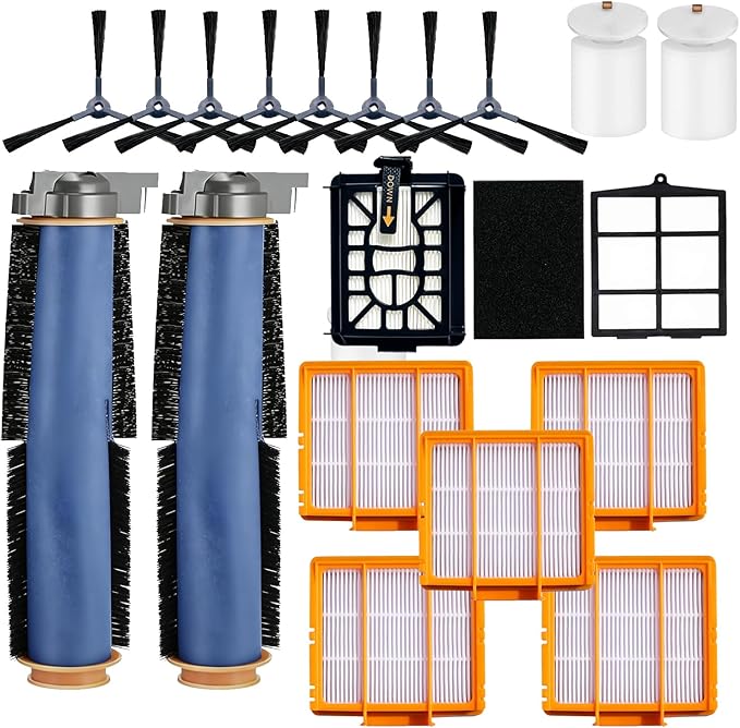 Replacement Parts for Shark AI AV2511AE AV2501S AV2610WA AV2501AE RV2502AE RV2610WA UR2500SR RV2520 AV2510 Accessories Kit with Main Roller Brush Filters Foam/Primary Filter Sweep Triple Side Brushes