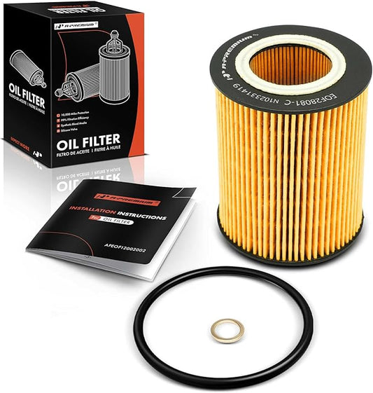 A-Premium 10K Miles Protection Oil Filter Compatible with BMW 320i, 323Ci, 323i, 323is, 325Ci, 325i, 325xi, 328Ci, 328i, 328is, 330Ci, 330i, 330xi, X5, 525i, 525xi, 528i, 530i, 530xi, X3, Z4 & Ford GT