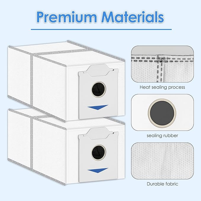 (9 Pack) N30 Omni Replacement Dust Bags Compatible With ECOVACS DEEBOT N30 Omni / N30 Pro Omni Robotic Vacuum Cleaner, With Activated Carbon Filter Layer, Vacuum Bags, Canister Bags