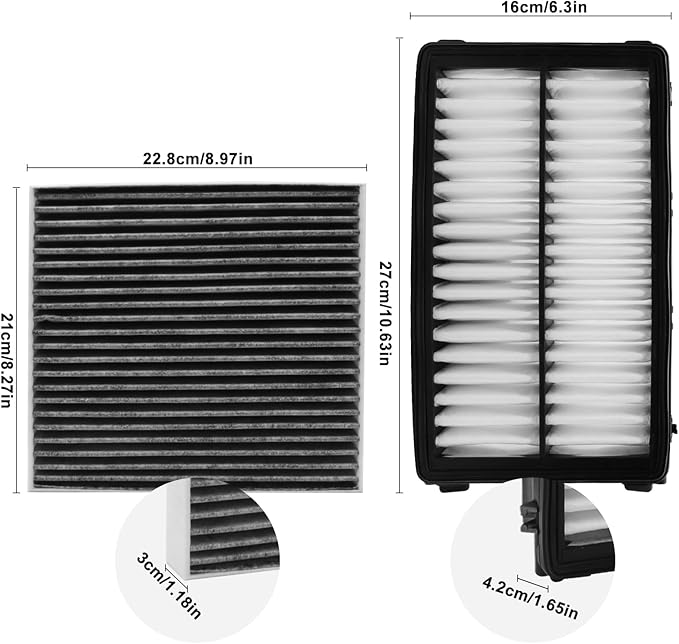 Comb Engine Cabin Air Filter for Hyundai Sonata 2026 2025 2024 2023 2022 2021 2020 (Except Hybrid)