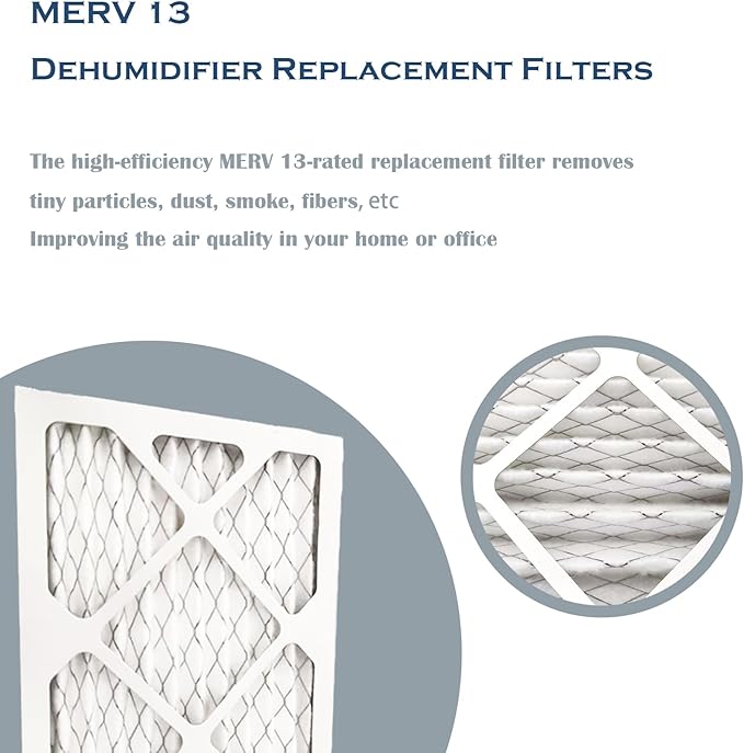 9 x 11 x 1 Air Filter for Santa Fe Compact70 Dehumidifier Ultra70 Element Compact2 UA 65H, 4 Pack