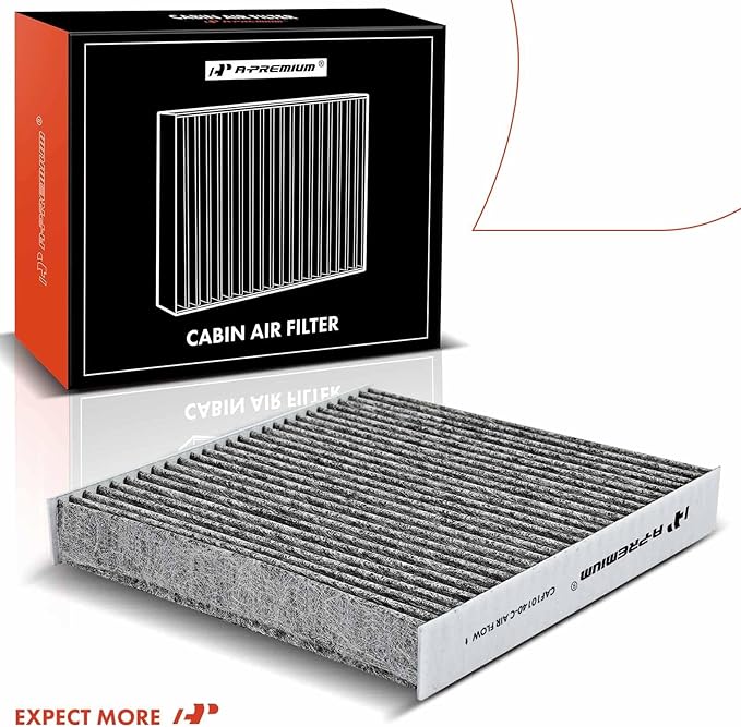 A-Premium Cabin Air Filter with Activated Carbon Compatible with Infiniti, Nissan & Mitsubishi Models - Altima, Maxima, Murano, Sentra, FX35, FX45, G35, Lancer, Outlander
