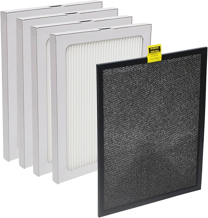 PUREBURG Replacement Filter Pack Compatible with Santa Fe Compact70 Compact2 Dehumidifier, MERV 13 & Washable Pre-Filter for Air Clean Dust (1+4)
