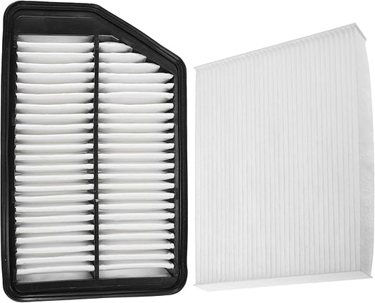X AUTOHAUX Engine Air Filter + Cabin Air Filter for Kia Forte ForteKoup Forte5 2014-2018 Air Filter Combo Set for Engine Protection and Increase Performance 28113-3X000, 97133-2H000, C2H79-AP