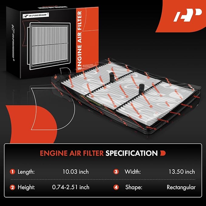 A-Premium Engine Air Filter Compatible with Hyundai Ioniq 2017-2022 & Kia Niro 2017-2024, 1.6L, Replace# 28113-G2100, 28113G2100
