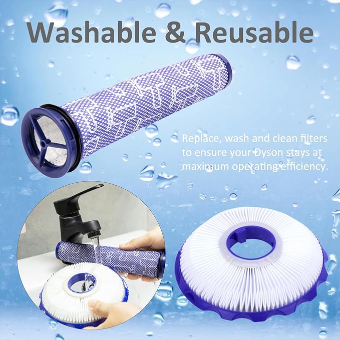 Filter Replacement Parts for DC40 Light/Slim Ball Animal Multi Floor 2 UP16 UP19 Dyson Upright Vacuums, Pre-filter 923587-02, HEPA Post Filter 922676-01 (DC40 Filter)