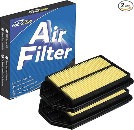 2-Pack Engine Air Filter Fits for Honda CR-V CRV 2.4L L4 2009 2008 2007 Air Filter Replacement 17220-RZA-000 Car Accessories