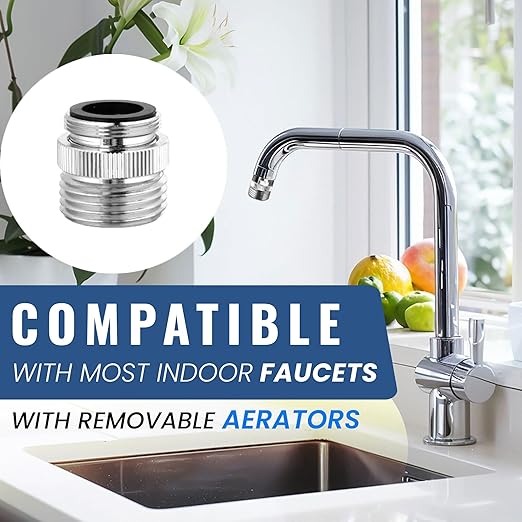 EZ Jug Water Filtration Kit with Indoor Faucet Adapter – Filter & Fill 5-Gallon Jugs from Any Standard Indoor Faucets with Removable Aerators | Reduces Chlorine, Lead, Cysts & VOCs