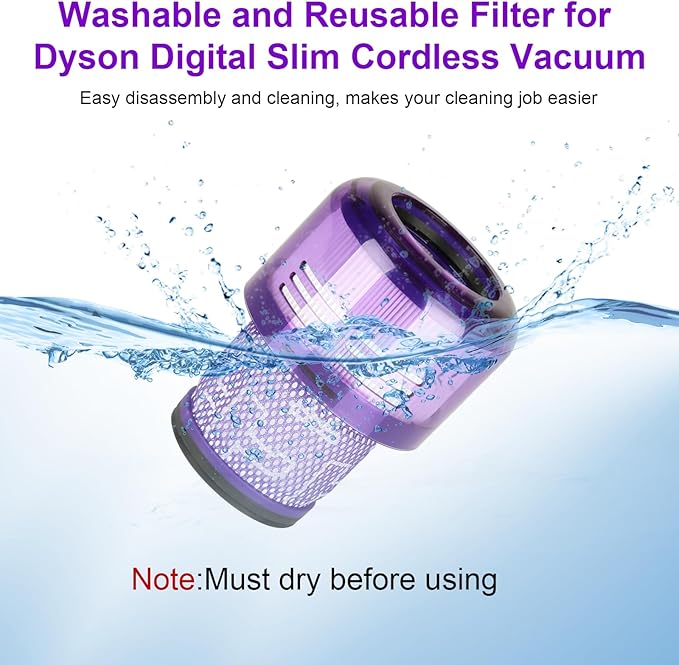 V9 SV18 Filter Replacement for Dyson V9 Motorbar Cordless Vacuum & Digital Slim SV18, Part No. 970612-01