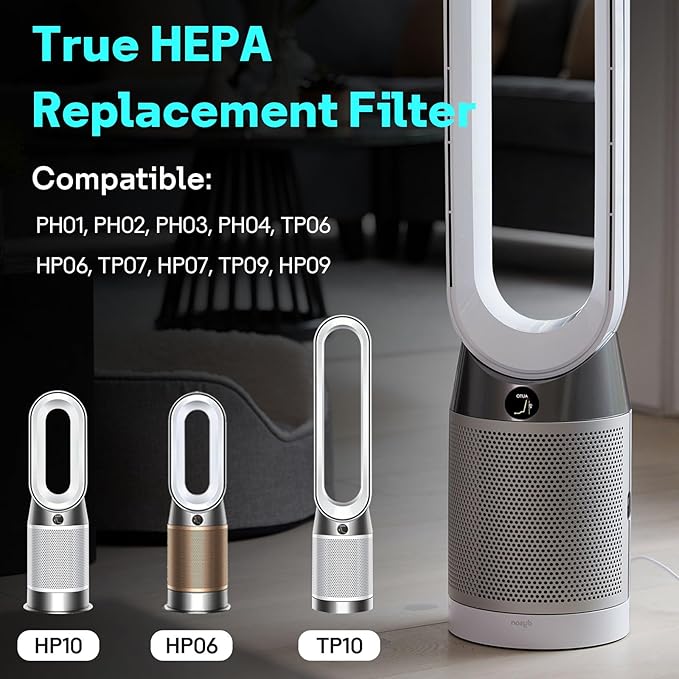 Leemone 360° Combi 2 in 1 HEPA+Carbon Replacement Filter Compatible with Dyson TP06 HP06 PH02 PH01 PH03 PH04 HP09 TP09 HP07 TP07 TP10 HP10, H13 Grade True HEPA Replacement Filter