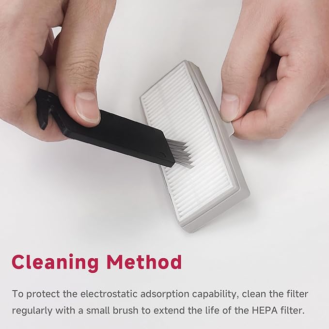 Accessories Kit Replacement for LS1 Robot Vacuum and Mop Combo, HEPA Filters, Edge-Sweeping Brushes, Mopping Cloths