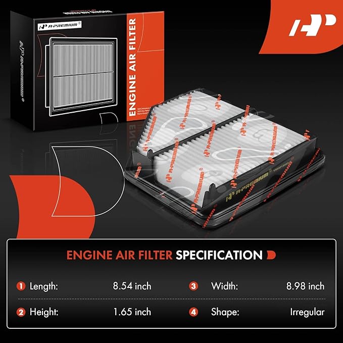 A-Premium Engine Air Filter Compatible with Honda HR-V HRV 2016 2017 2018 2019 2020 2021 2022 1.8L, Replace# 1722051BH00