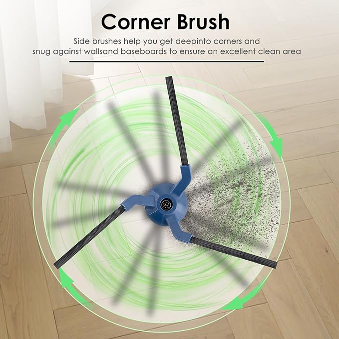 (6 Pack) X10 Pro Omni Replacement Side Brushes Compatible With Eufy X10 Pro Omni Robot Vacuum, Side Brush Kit, Corner Brush Accessories Kit, Vacuum Attachments Brushes, Edge Sweeping Brushes
