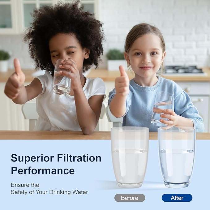Purewell PF-6-PFAS Black 4-Stage Water Filter Replacement, NSF/ANSI 53 Certified, Remove PFAS & Chlorine, Lead, Compatible with Berkey, Compatible with ProOne® and Berkey® Filters (2 Pack, SS Series)