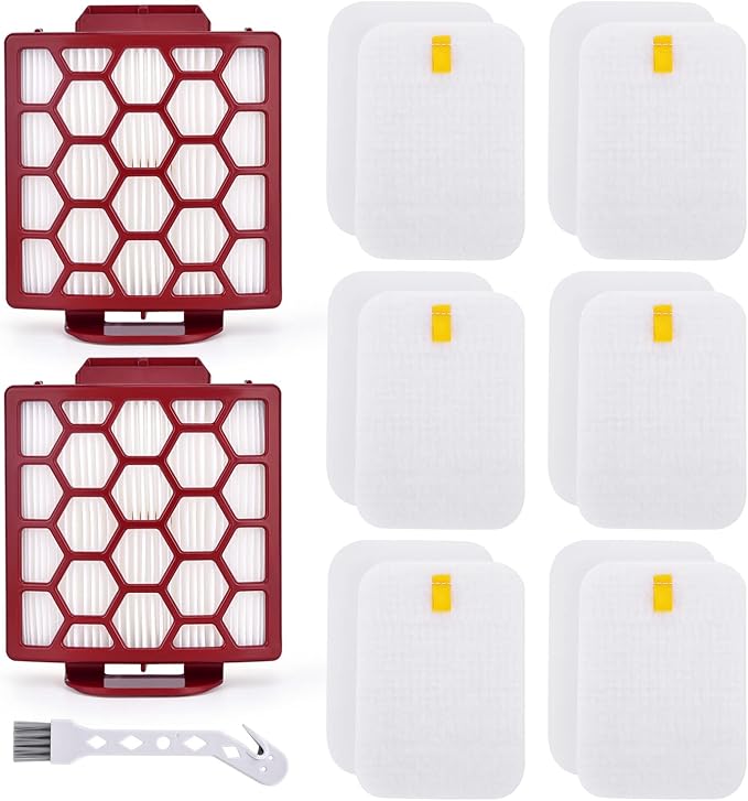 ZU55 Filter Replacement for Shark Navigator Pet Pro Plus ZU102 NV181 NV150 NV151 ZU51 ZU81 Rotator NV255 Zero-M ZU60 ZU62 Upright Vacuum, Part # 1238FT60 & 1239FT60, 2 + 6 Foam &Felt Filters
