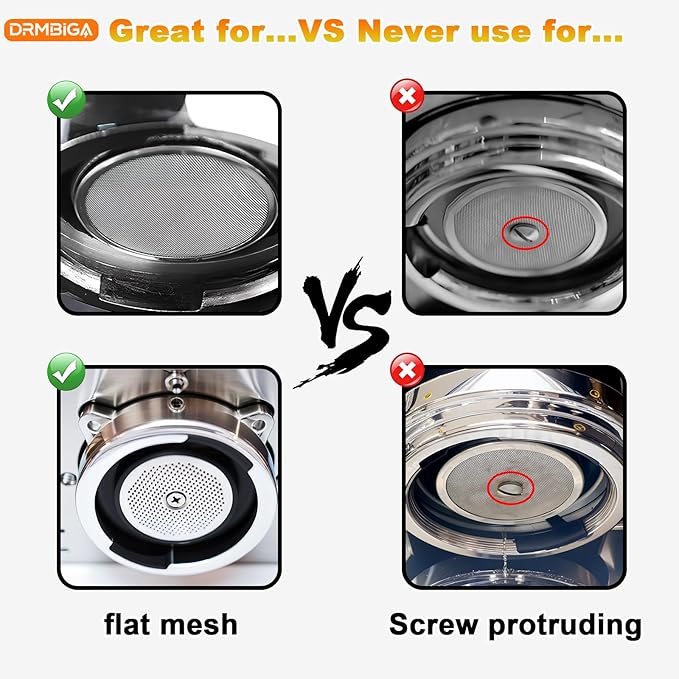58.3mm Espresso Puck Screen 2 Pack – Professional Premium 3rd Gen Dual-Layer Flow Control Coffee Filter, Precision-Engineered Stainless Steel Portafilter Screen for Perfect 58mm Basket Fit