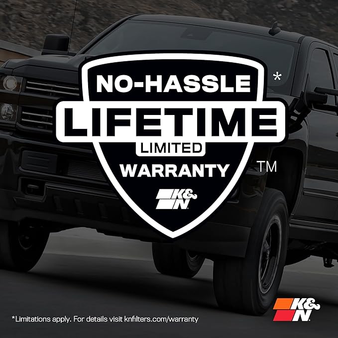 K&N High-Flow Original Lifetime Engine Air Filter: Increase Power: Premium, Washable: Compatible with 2007-2018 JEEP: Wrangler, Wrangler JK, 22-2364