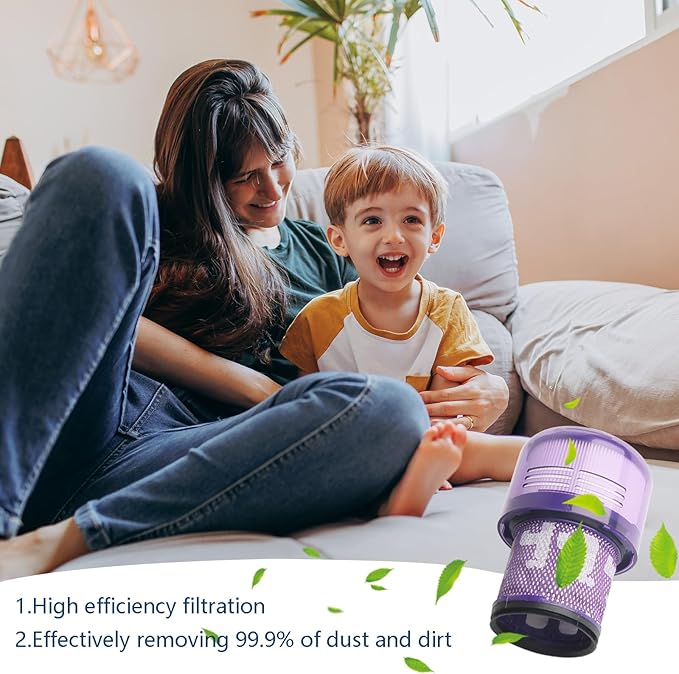 3 PACK Filter Replacements for Dyson V12 Detect Slim Cordless Vacuum and V12 Slim Vacuums - Comparable to Part 971517-01 (Excludes SV12 & V15 Vacuum Models)