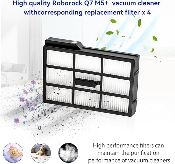 10 Pcs Replacement Parts Kit For Eufy Omni E28/ Omni E25 Robot Vacuum Cleaner - E25 E28 Accessories Kit Include 4 x Filters, 6 x Side Brush