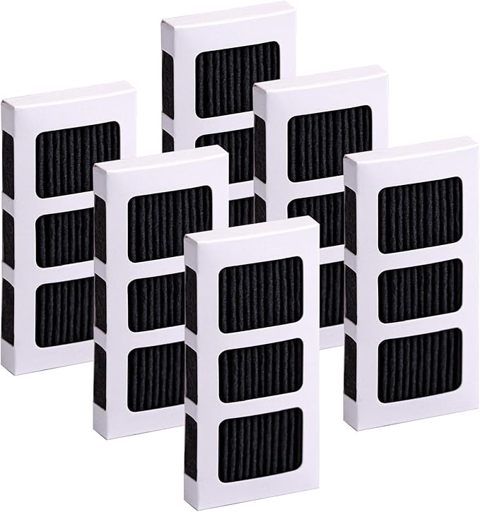 6-Pack Refrigerator Air Filter for Frigidaire Paultra2 Pure Air Ultra 2, Pureair Ultra II, Compatible with Electrolux Refrigerators - Replaces 242047805, 5303918847, EAP12364179