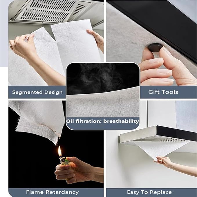 Disposable range Hood Filters Sheets,Nonwoven oil filter paper,hood filters for kitchen,Flame retardant high temperature filter fabric (46 * 1000CM)