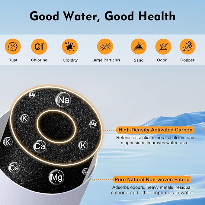 100186 Water Filter + Pre-Filter Compatible with Amway eSpring Water Purifier, 4 Times High Efficiency Pre-Filter Layer Adsorbs Harmful Element, Make Water healthier. Lasts 1 Year or Filters 1320 gal