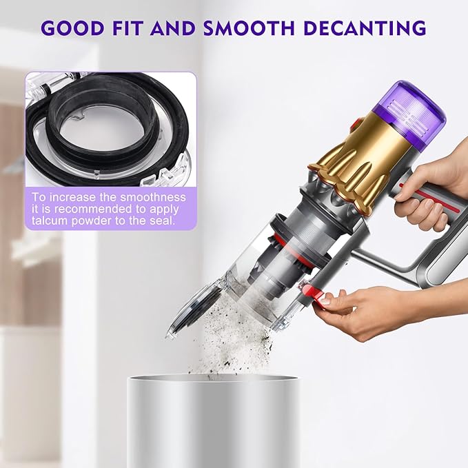Dust Bin Compatible with Dyson SV30 SV46 SV20 V12 Detect Slim/SV18 V10 Digital Slim Vacuum Cleaner Canister Attachment Parts, Release Bin Compatible with Dyson Cordless Vacuum Part No.965272-01
