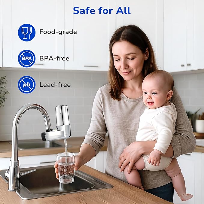 Fil-Fresh 3-Pack Water Filter Replacement for Brita® Faucet Filtration System, NSF Certified to Reduce Chlorine, BPA-Free, Lasts 4-Months or 100 Gallons, Chrome