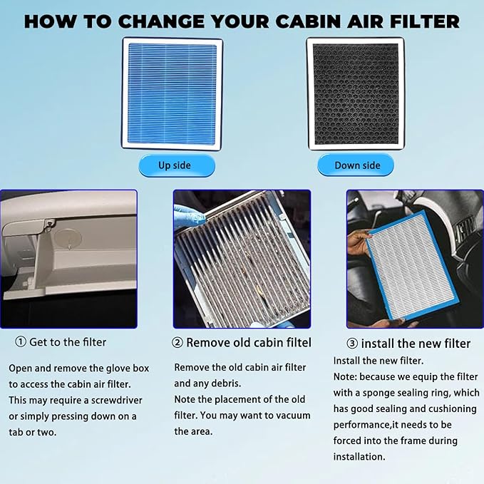 CP966 Cabin Air Filter with Activated Carbon For Chevy GMC Buick Cadillac,Silverado 1500 2500 3500,Equinox(2018-2022),Sierra,Canyon,Yukon,Acadia,Terrain,Enclave,Envision,Regal 2016-2022