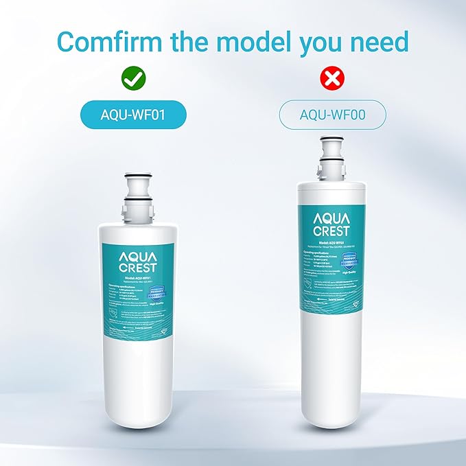AQUA CREST 3US-AF01 Under Sink Water Filter, Replacement for Standard Filtrete® 3US-AF01, 3US-AS01, Aqua-Pure AP Easy C-CS-FF, WHCF-SRC, WHCF-SUFC, WHCF-SUF, NSF/ANSI 42 Certified, 3 Packs