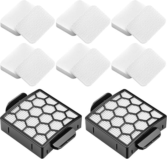 Colorfullife Filters for Shark Navigator Zero-M Self-Cleaning Brushroll Pet Pro Upright Vacuum ZU60 ZU62 ZU62C NV251,NV255, Replacement Parts Parts #1238FT60&1239FT60