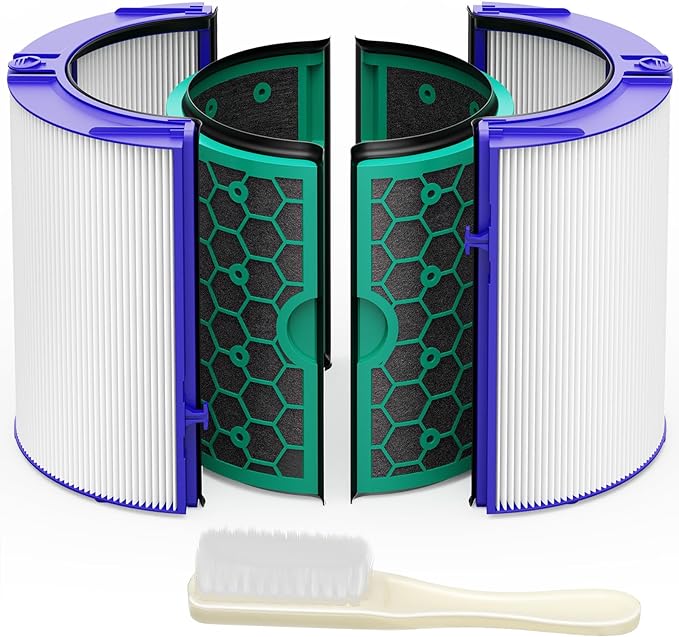 TP04 Replacement Filter for Dyson TP04 HP04 DP04 TP05 DP05 Air Purifier, Sealed Two Stage Pure Cool Fan Combi 360° Combi Glass HEPA Filter & Activated Carbon Filter (1 Pack)