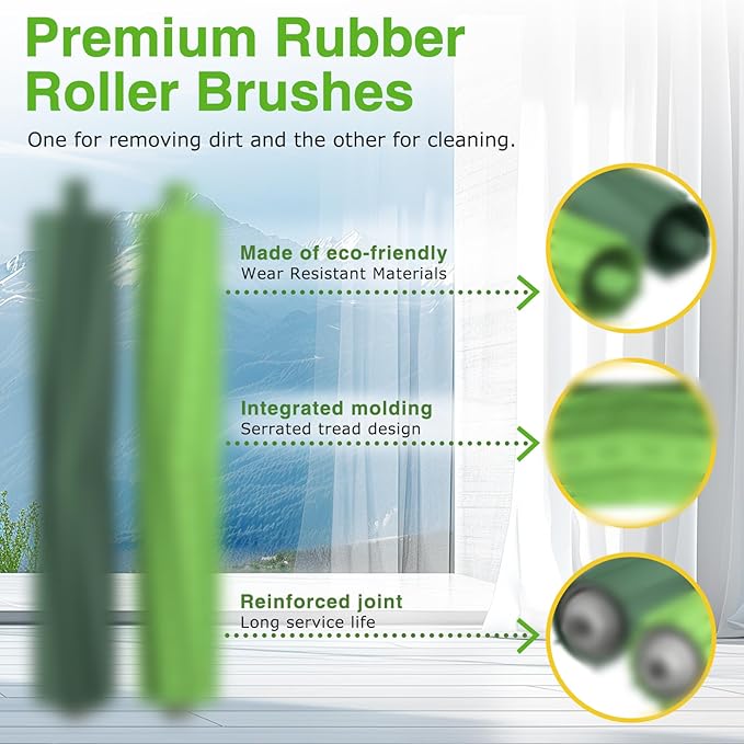 2 Set Replacement Roller Brushes for iRobot Roomba E & I & J Series e5 e6 e7 i1 i1+ i2 i3 i3+ i4 i4+ i6 i6+i7 i7+ i8 i8+ j6+ j7 j7+,Combo i5 i5+j5 j5+ Vacuum Cleaner