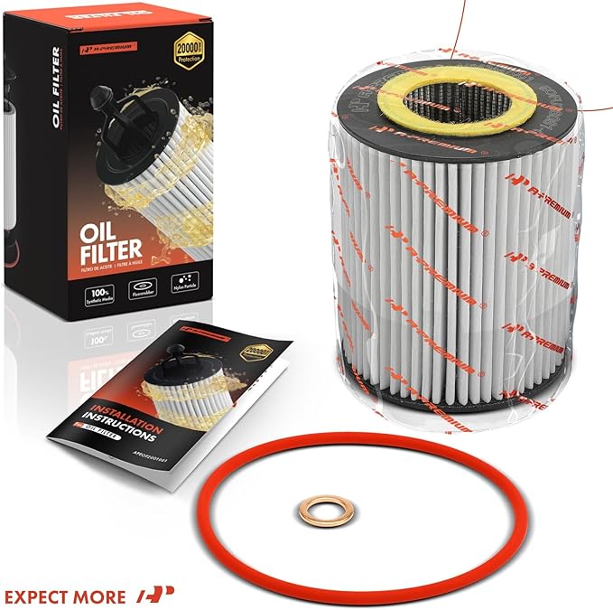 A-Premium 20K Miles Upgrated Protection Oil Filter Compatible with BMW & Ford Models - X5, X3, GT, 320i, 323Ci, 323i, 323is, 325Ci, 325i, 325xi, 328Ci, 328is, 330Ci, 330i, 330xi, 525i, 530xi, Z3, Z4