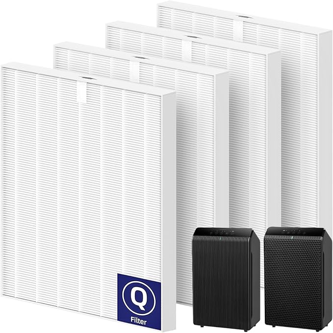 5510 5520 Replacement Filter Q Compatible with Winix 5510, 5520 PlasmaWave Air Purifi-ers, HEPA Air Filter + Activated Carbon Filter Combo for Dust Pollen Pet Smoke, 4 Pack