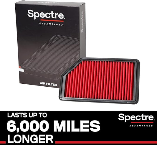 Spectre Essentials Engine Air Filter by K&N: Premium, 50-Percent Longer Life: Fits Select 2012-2019 HYUNDAI/KIA (Accent, Veloster, Soul, Rio), SPA-2472