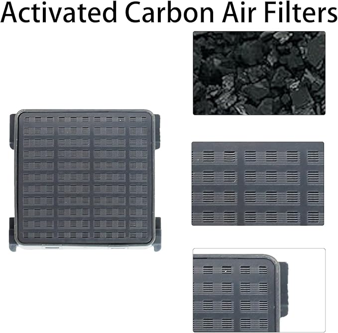 4 Pack Refrigerator Air Filter Replacement for Liebherr 7440021-00 [9096989, 988246001, 988246000, 9882429 Refrigerator Air Filter