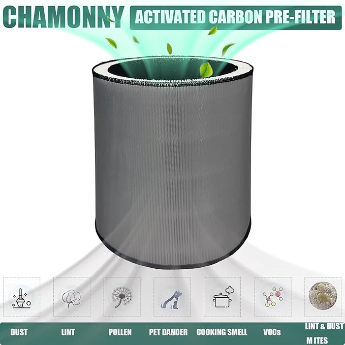 C610 Replacement Filter Z, Compatible with Win-ix C610 Air Purifier, 1712-0121-00, Z Filters, 3-in-1 H13 Grade True HEPA Filter, 2 Pack