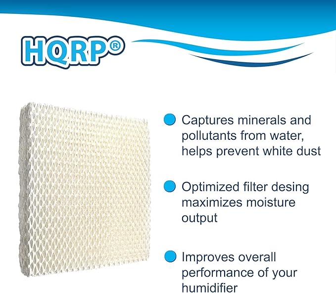 HQRP 4-Pack HFT600 Humidifier Wick Filter for Honeywell Filter T HFT600PDQ Replacement fits Honeywell HEV615 HEV620 HEV600 Series Top Fill Cool Mist Humidifiers