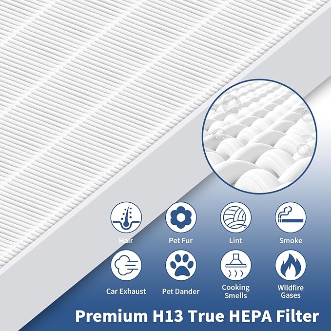 4 Pack 115115 Replacement Filter A Size 21 Compatible with Winix PlasmaWave Air Purifier C535 5300 5300-2 5500 5500-2 6300 6300-2 P300 AM90 9000 5000 5000B C909 9800 by Funmit