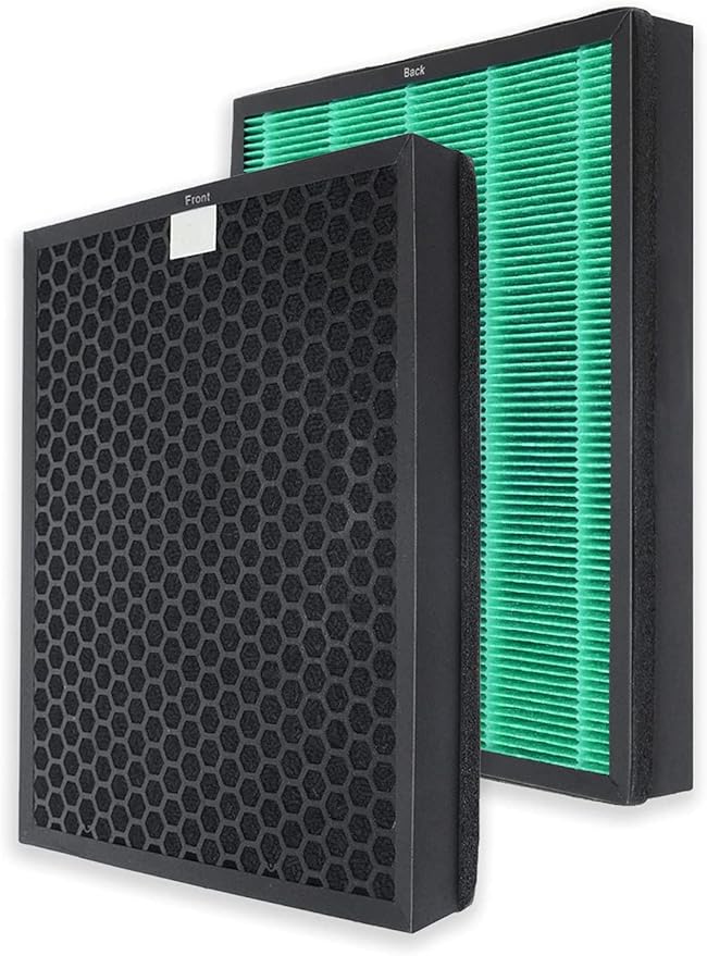Fette Filter - 400/400S Replacement Filter compatible with Coway AIRMEGA Max2 400 400S 400(G) 400S(G) Max2 Green and Active Carbon Filter Set, AP-2015-FP, 2 Pack