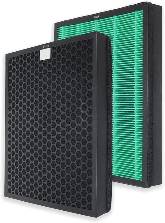 Fette Filter - 400/400S Replacement Filter compatible with Coway AIRMEGA Max2 400 400S 400(G) 400S(G) Max2 Green and Active Carbon Filter Set, AP-2015-FP, 2 Pack