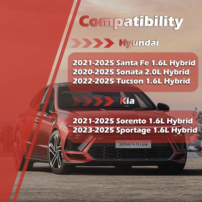 28113-L5100 Engine Air Filter and 97133-L0000 Cabin Air Filter kit Compatible with 2021-2025 Santa Fe 1.6L Hybrid 2020-2025 Sonata 2.0L Hybrid 2022-2025 Tucson Hybrid Replaces CA12817 CF12820