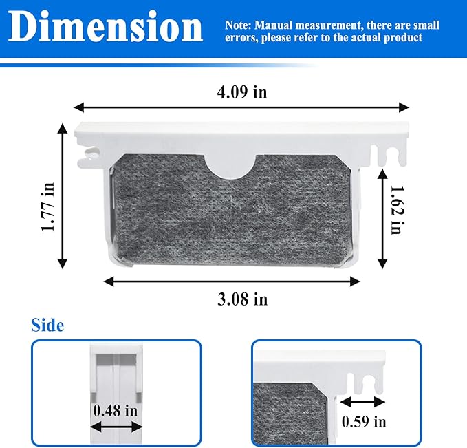 2Pcs 00636459 Refrigerator Active Carbon Accessories, 604147, 00607661, 00625366, 635528, 00604147, 615452, etc
